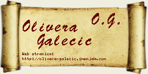 Olivera Galečić vizit kartica